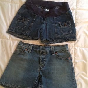 Pair of Maternity jean shorts